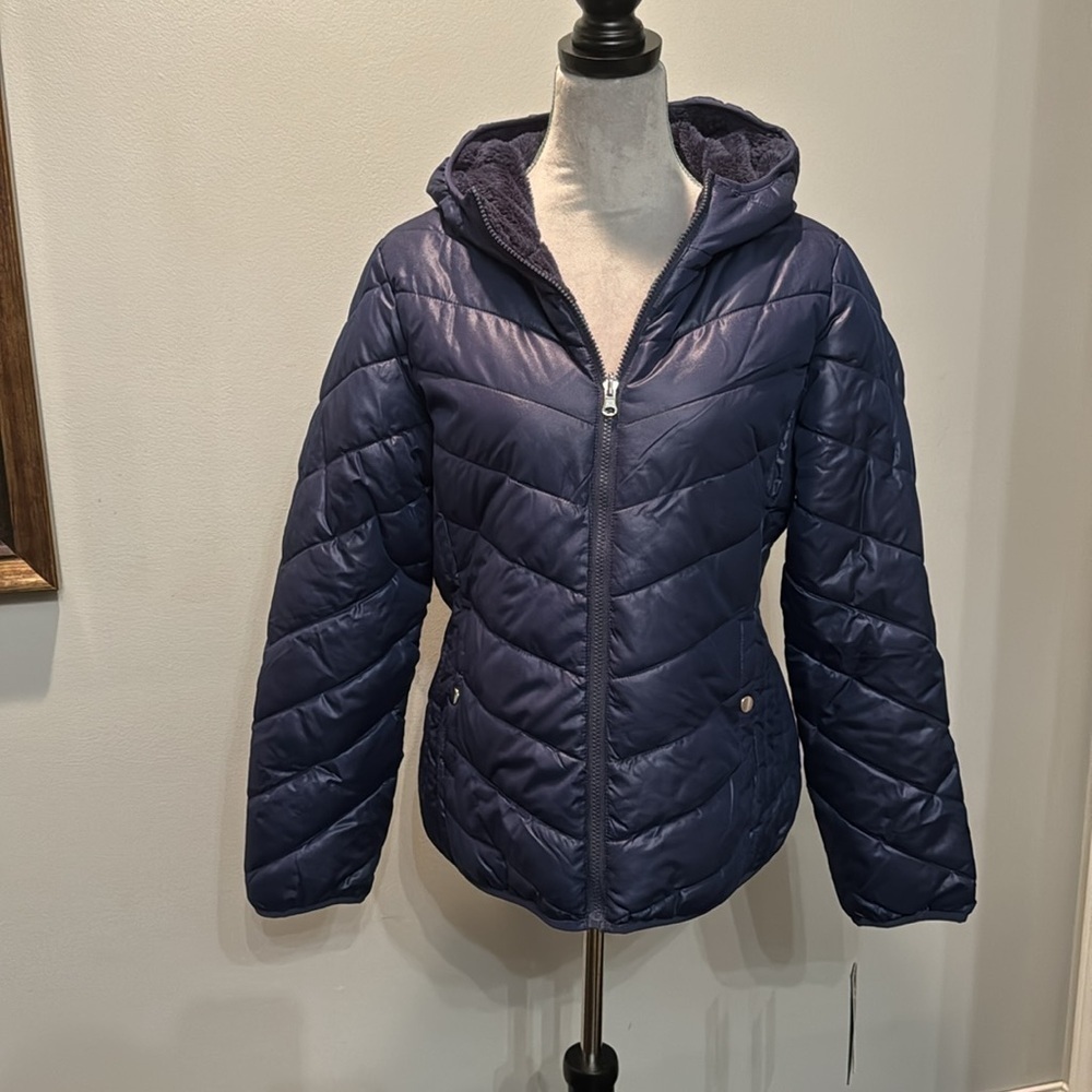 BNCI blue reversible jacket NWT L